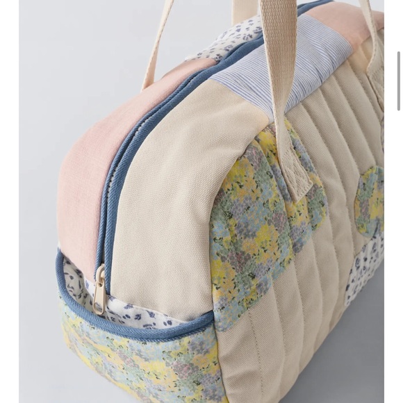 Zara Floral Patchwork Quilted Duffel Bag - Picture 3 of 7